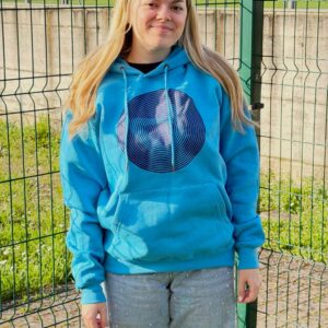 FELPA CAPPUCCIO AZZURRA