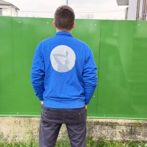 felpa senza cappuccio blu